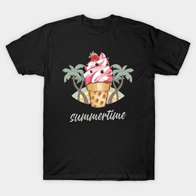 Summertime Ice Cream T-Shirt by Whimsical Frank